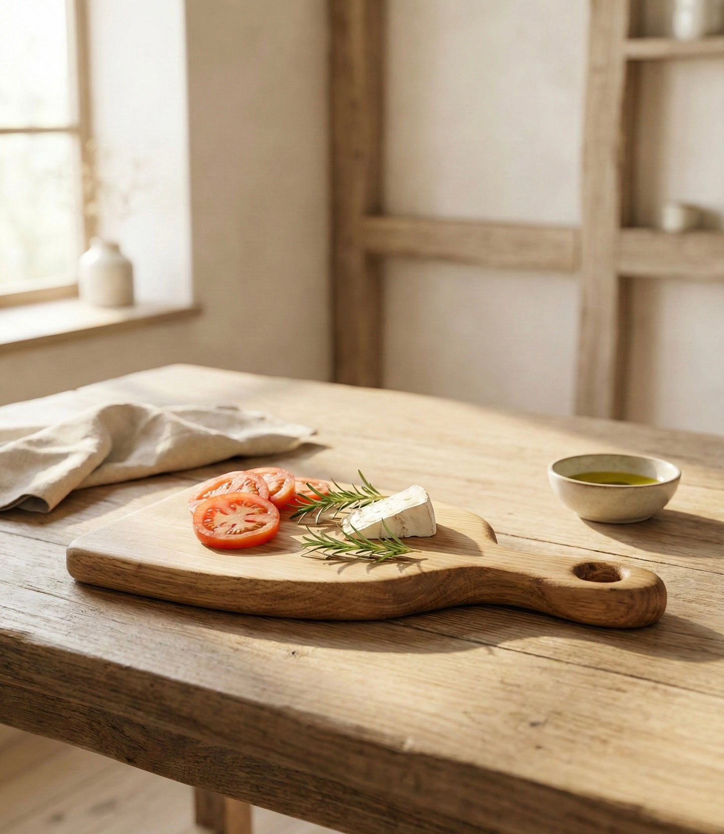 Berta – Frühstücksbrett (Eiche, handgefertigt)